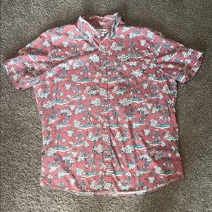 Sonoma Pink and White Casual Button Down Shirt